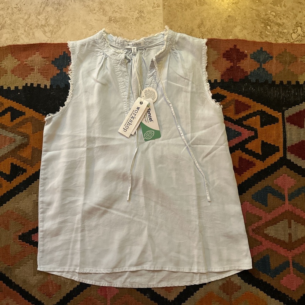 V-neck sleeveless shirt lightweight casual classic lounge resort boho
